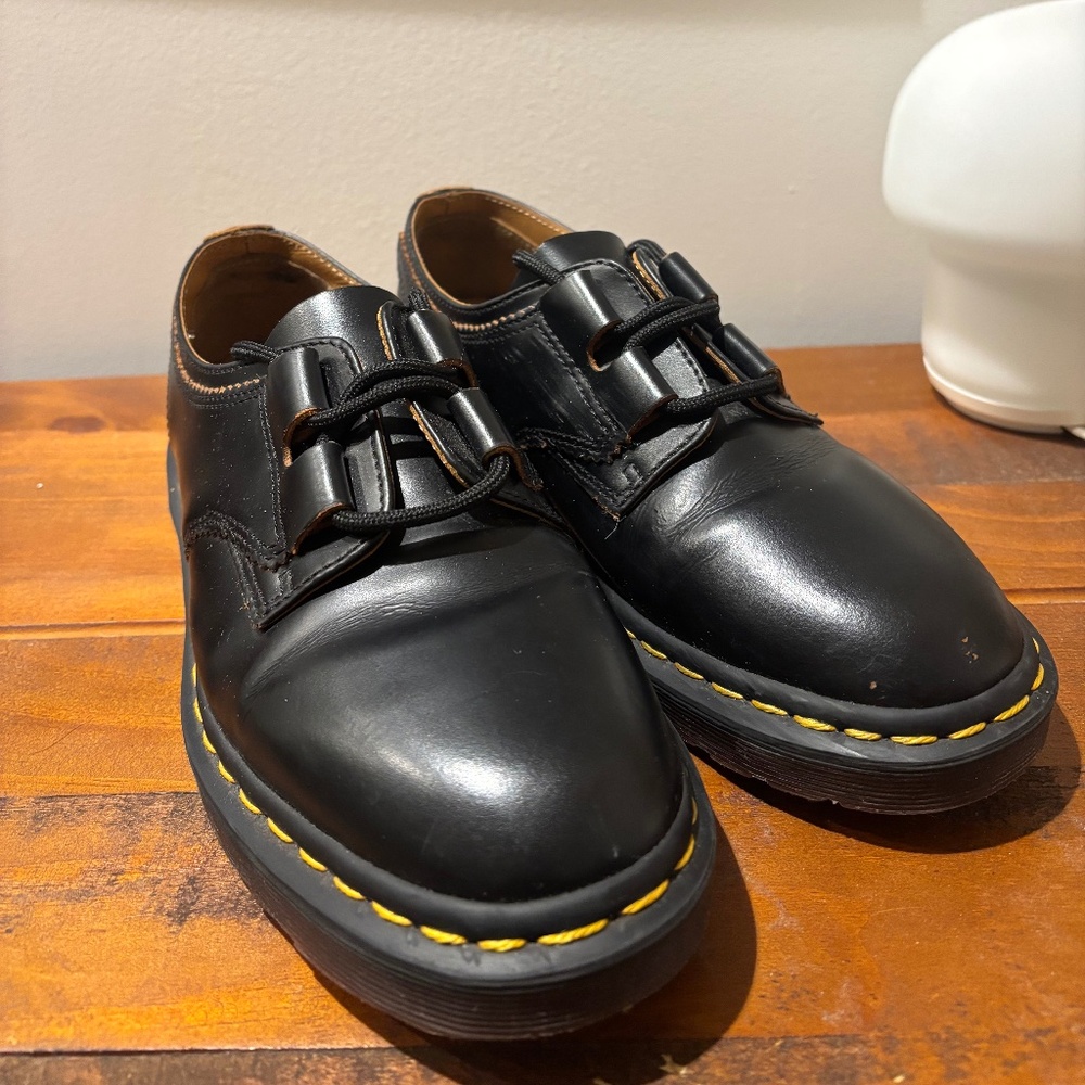 DR MARTENS 1461 GHILLIE LEATHER OXFORD SHOES